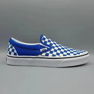 Vans Kids Classic Slip-On Color Theory Imperial Blue Checkerboard