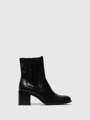 Zip Up Ankle Boots AMEL913FLY BLACK