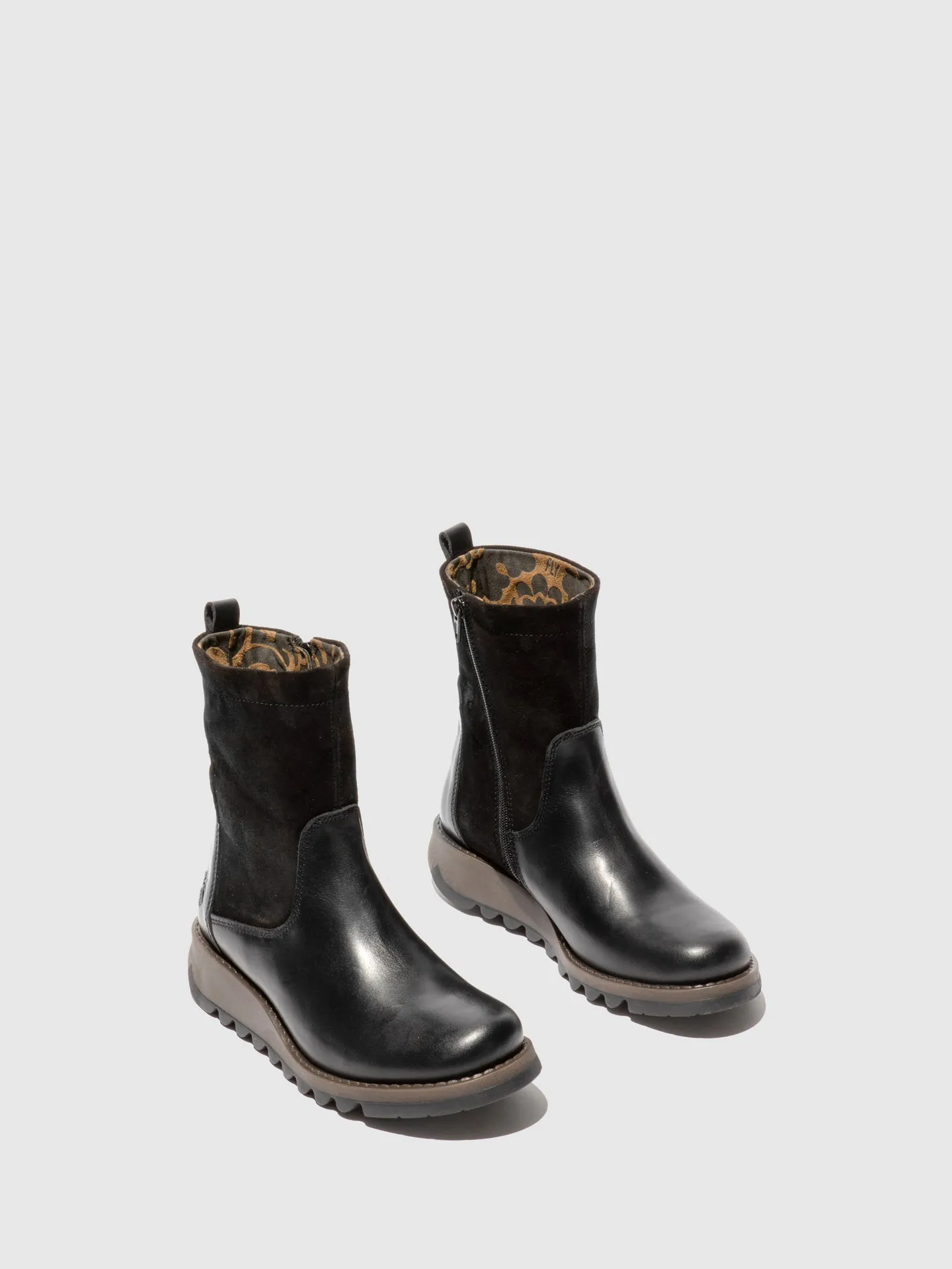 Zip Up Boots SAUK794FLY RUG/OILSUEDE BLACK
